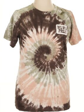 NWOT Big Bud Press Spiral Tie Dye Tee Brown Size XL Unisex